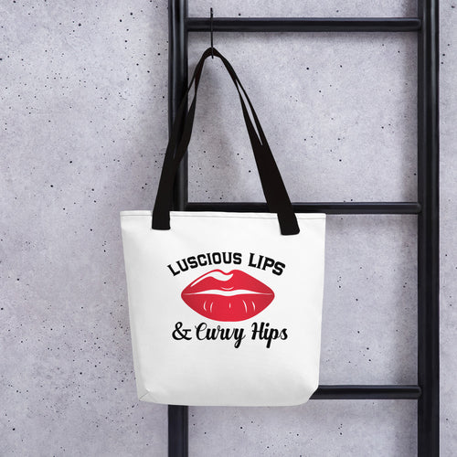 Luscious Lips & Hips White Tote Bag - 4 Real Talkers - Relationship Card Game