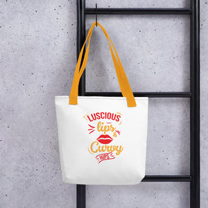 Luscious Lips & Hips White Tote Bag - 4 Real Talkers - Relationship Card Game