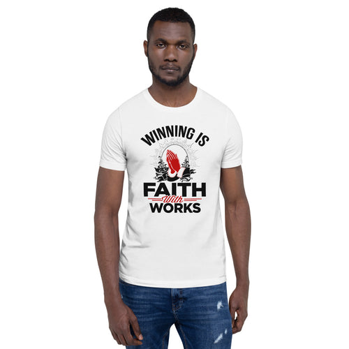 Winning Is Faith With Works: Short-Sleeve T-Shirt - 4 Real Talkers - Relationship Card Game