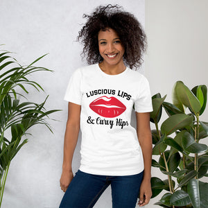 Luscious Lips & Curvy Hips: Short-Sleeve T-Shirt - 4 Real Talkers - Relationship Card Game