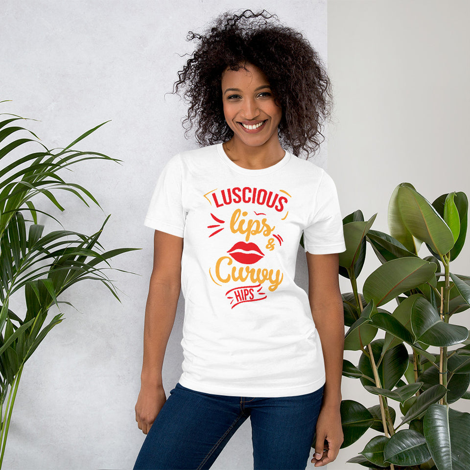 Luscious Lips & Curvy Hips: Short-Sleeve T-Shirt - 4 Real Talkers - Relationship Card Game